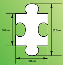 Размеры резинового пазла покрытия для детских площадок